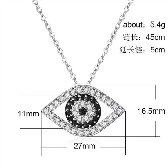 New 925 Silver Micro Paved CZ Stones Necklace - Picture 3 of 4